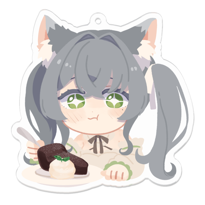 E-アクリルキーホルダー - 70 x 70 (mm)