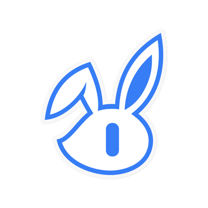 クリアステッカー - 100 x 100 (mm)　Usagi-chan