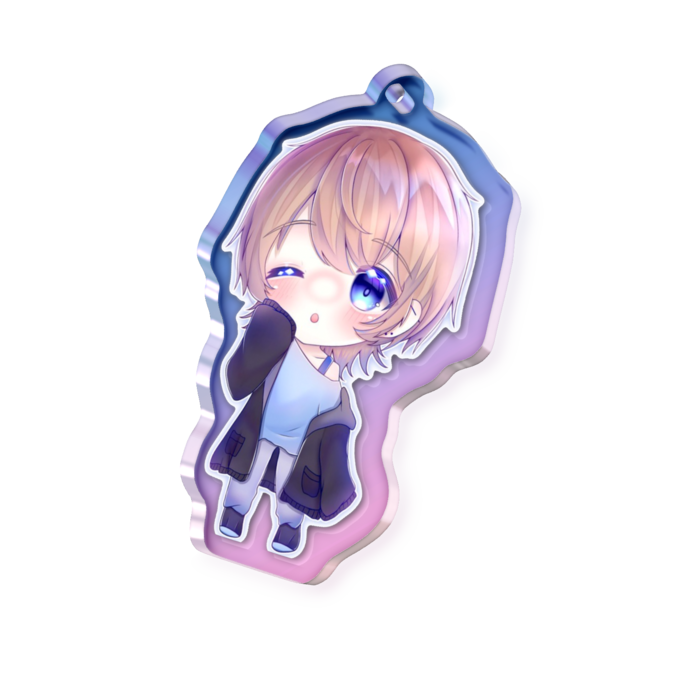オーロラアクリルキーホルダー - 50 × 50mm