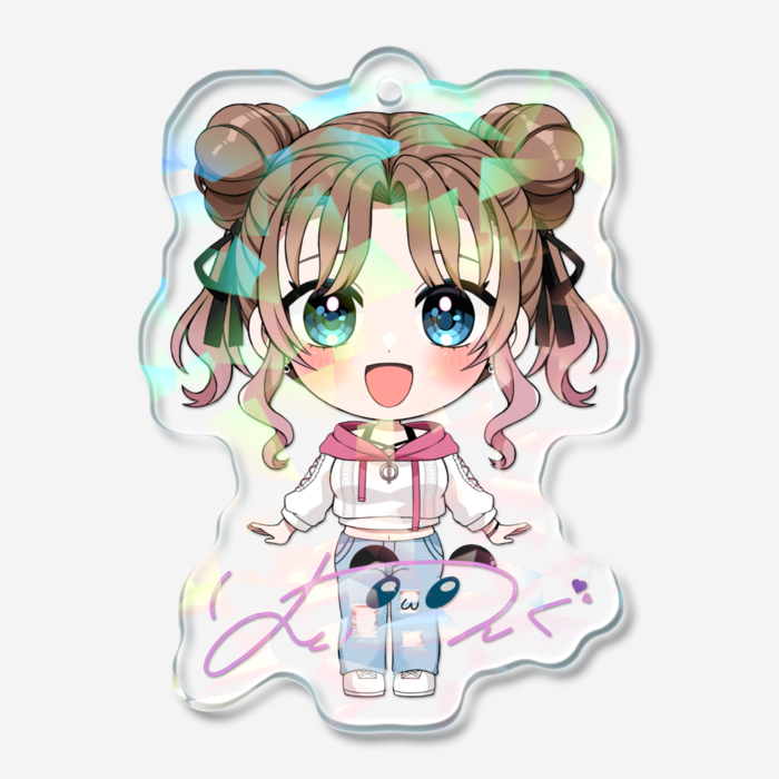 ホログラムアクリルキーホルダー - 50 × 50mm
