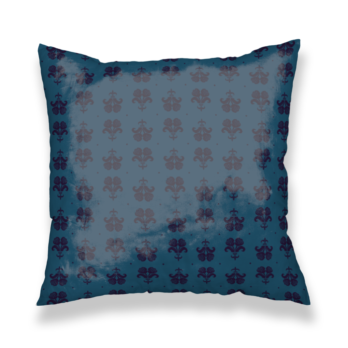 クッションカバー - 450x450(mm)　青と紫