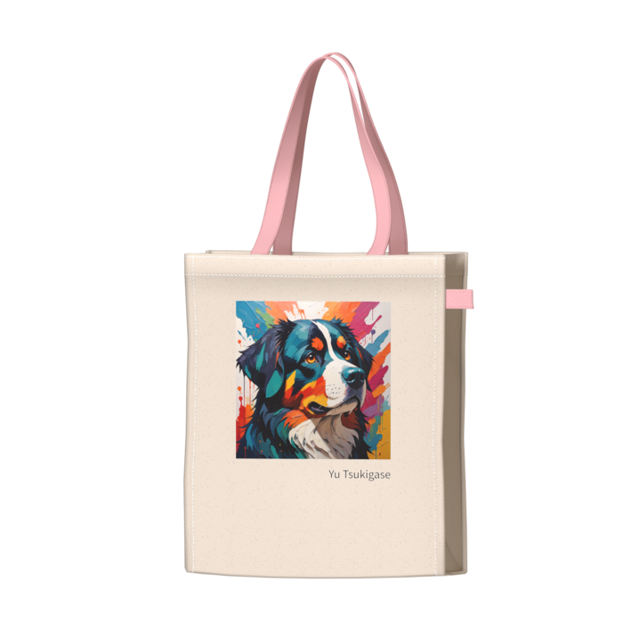 ツートンカラーバッグ - ピンク - W34 × H41 × D14cm