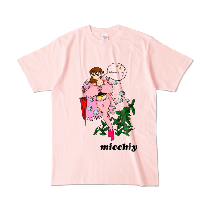 カラーTシャツ - L - ライトピンク