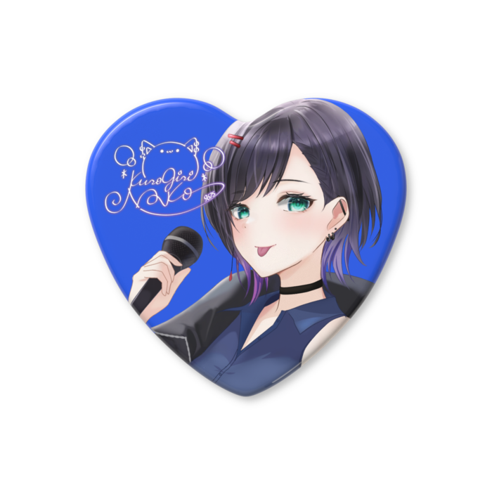 ハート缶バッジ - 52.5 × 57mm