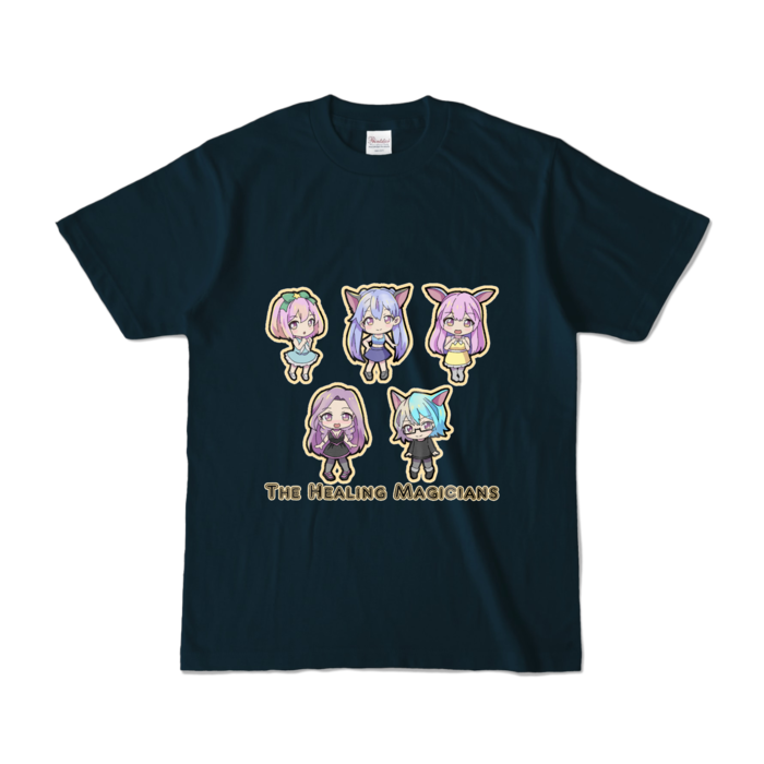 カラーTシャツ - S - ネイビー／カラー柄