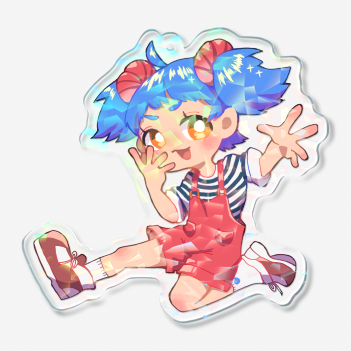 ホログラムアクリルキーホルダー - 70 × 70mm