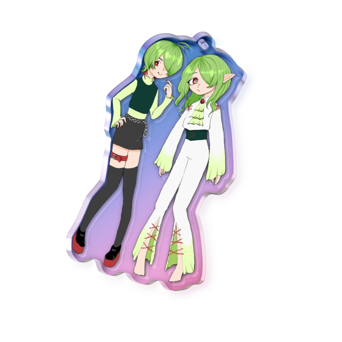 オーロラアクリルキーホルダー - 70 × 70mm