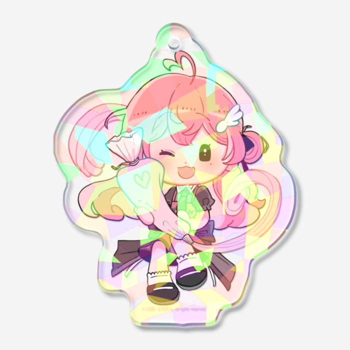 ホログラムアクリルキーホルダー - 50 × 50mm