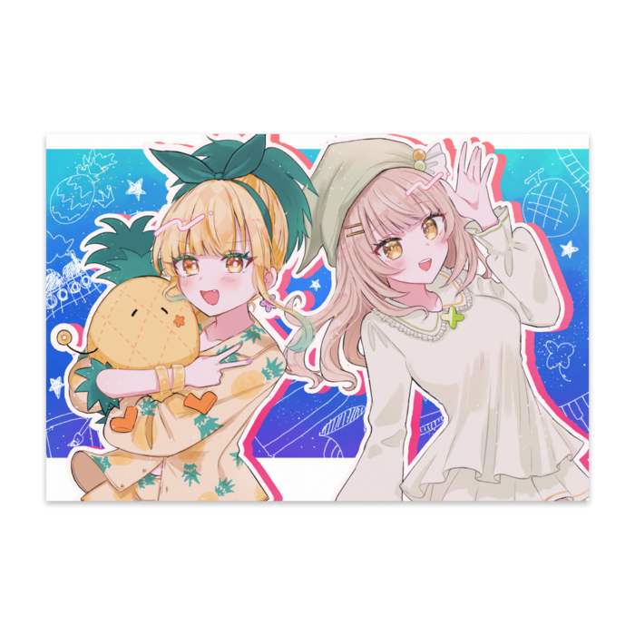 ポストカード(10枚セット) -A：メロぴねサムネイル🍈🍍