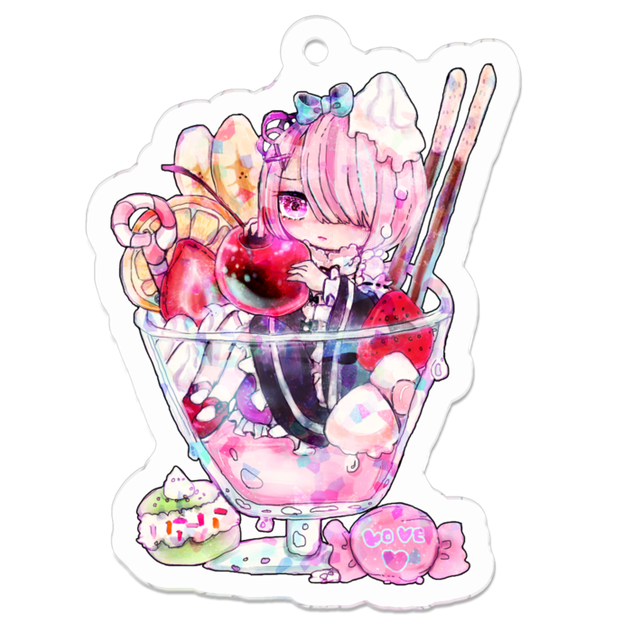 アクリルキーホルダー - 50 x 50 (mm)