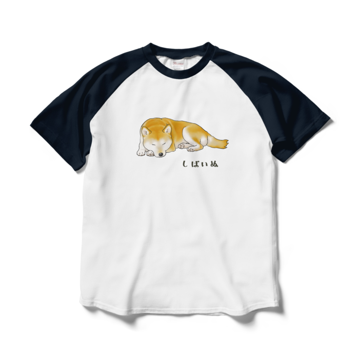 ラグランTシャツ - L - ホワイト×ネイビー / Size L, White & Navy