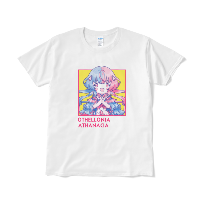 ちびキャラ「世界アタナシア」デザインTシャツ（L/ホワイト）