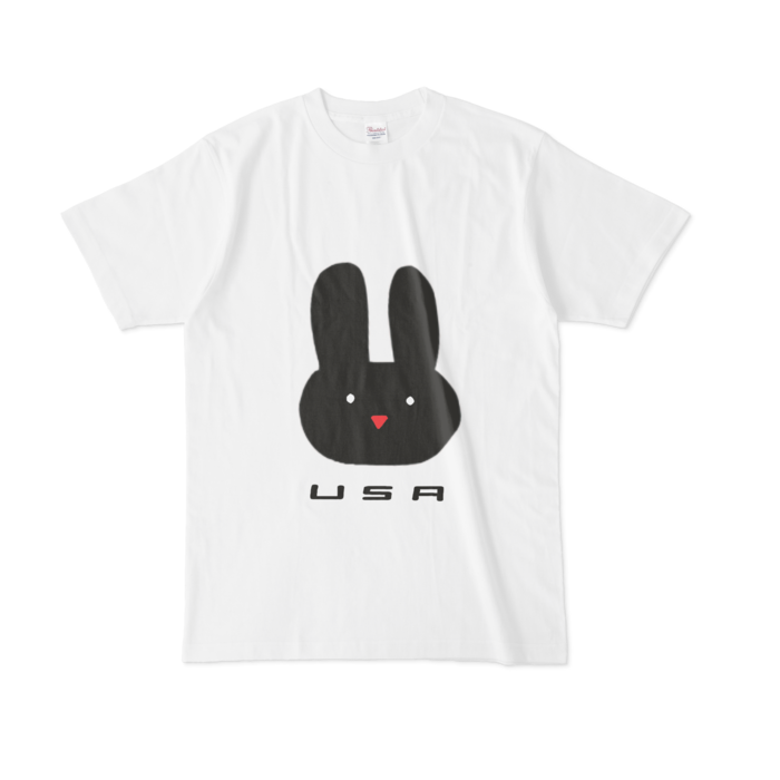 「黒ウサギとうで」USAシンプルロゴTシャツ
