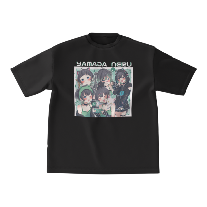 黒ビッグシルエットTシャツ　 - M - 