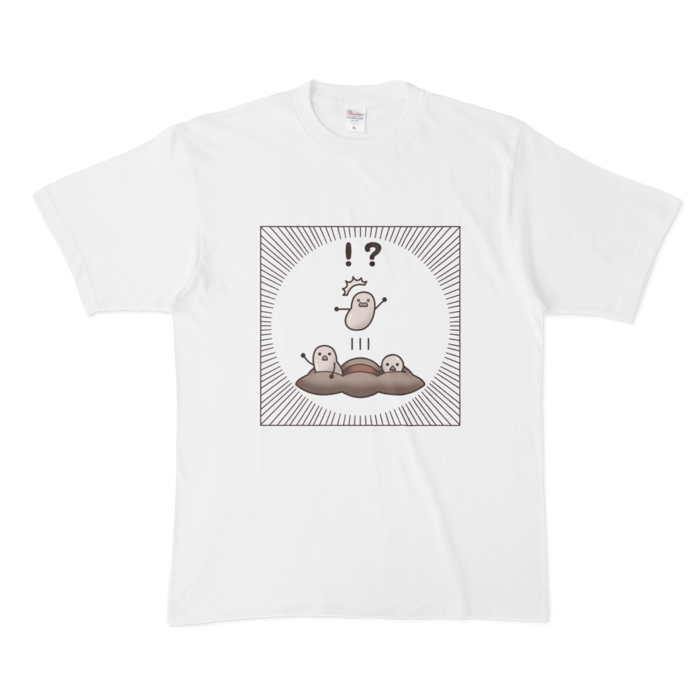 Tシャツ白 白黒ver XL
