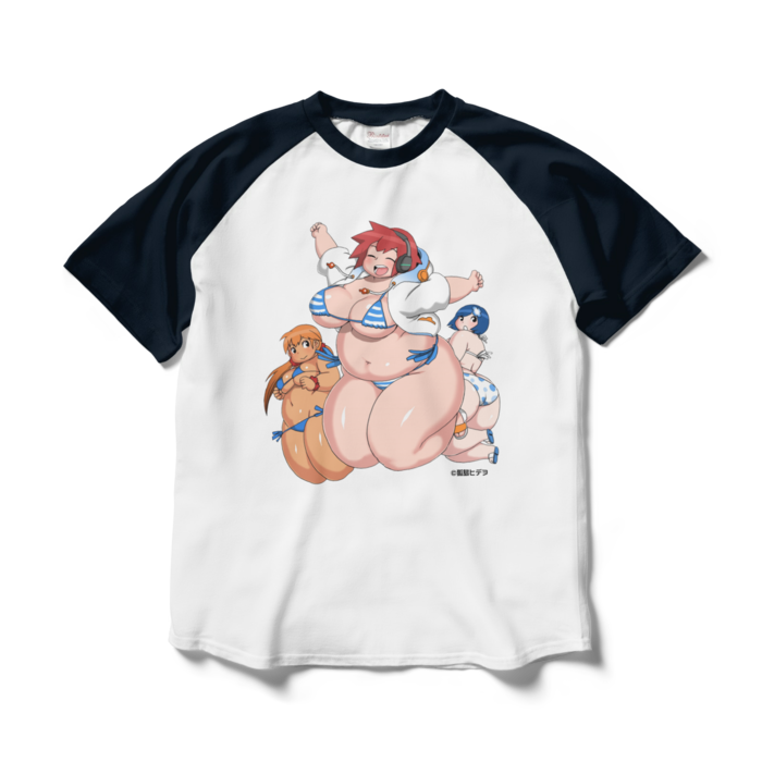 ラグランTシャツ - L - ホワイト×ネイビー