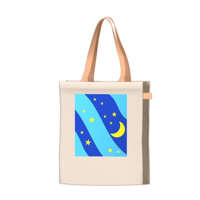 ツートンカラーバッグ - オレンジ - W34 × H41 × D14cm