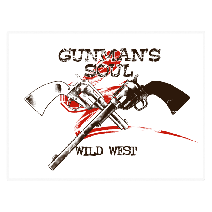 GUNMAN'S SOULステッカー四角　- 160 x 160 (mm)