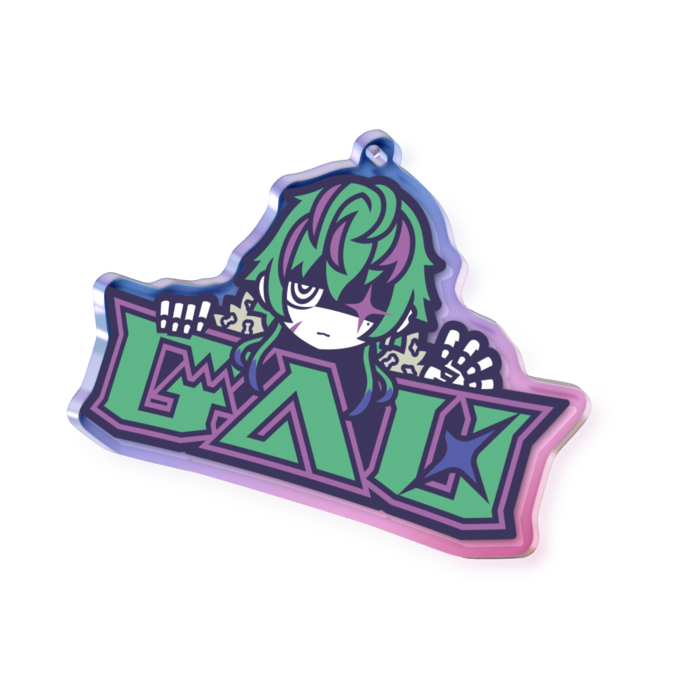 オーロラアクリルキーホルダー - 70 × 70mm