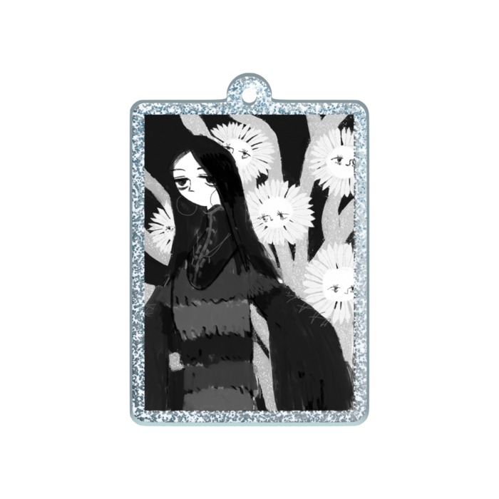 ラメアクリルキーホルダー - 50 × 50mm