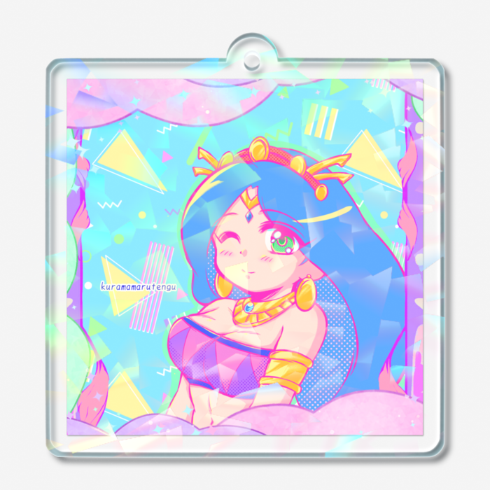 ホログラムアクリルキーホルダー - 50 × 50mm