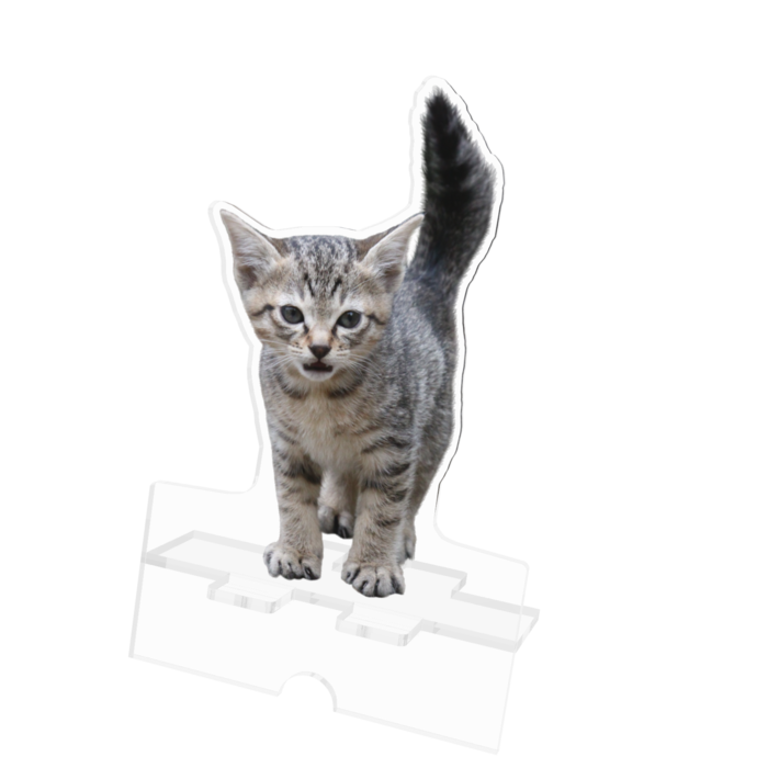 アクリルスマホスタンド - 100x160mm(ケーブル穴あり)