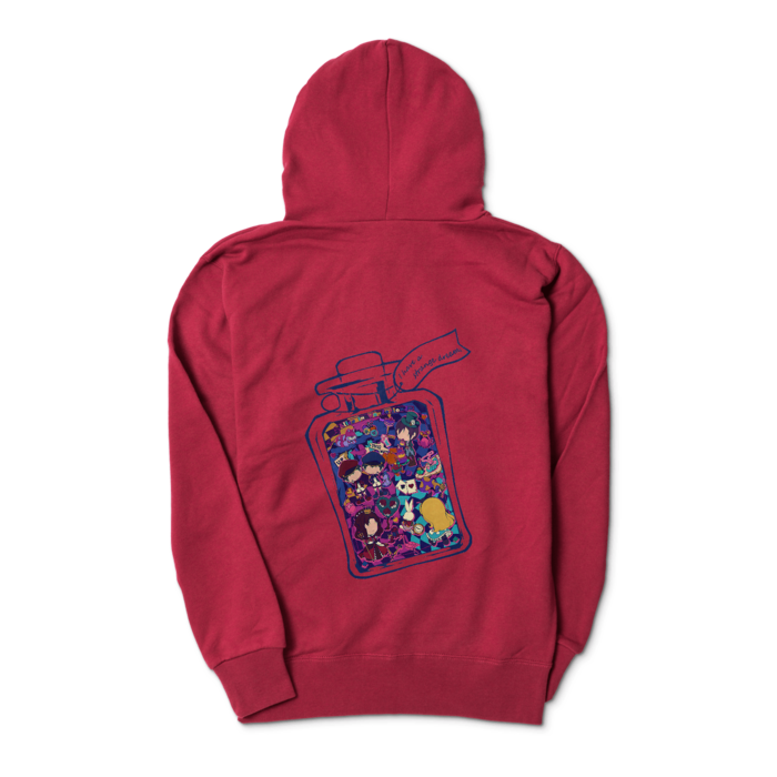 ジップパーカー - S - バーガンディ