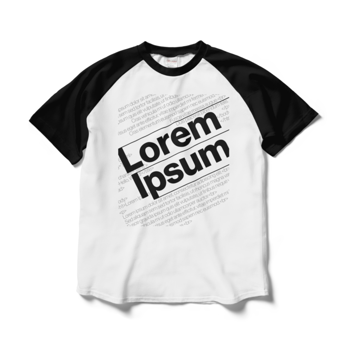 「HTMLとLoremIpsum」Tシャツ- L -