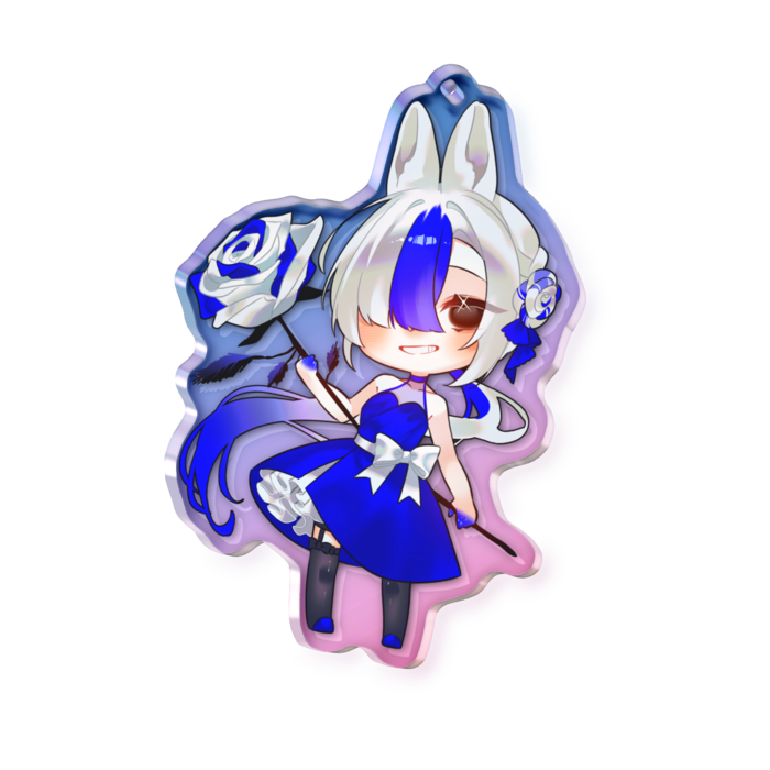 オーロラアクリルキーホルダー - 70 × 70mm