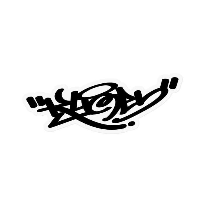 黒ステッカー - 100 x 100 (mm) - クリア