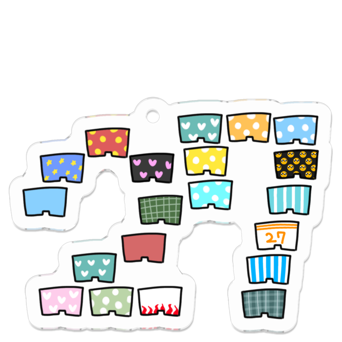 アクリルキーホルダー - 50 x 50 (mm)