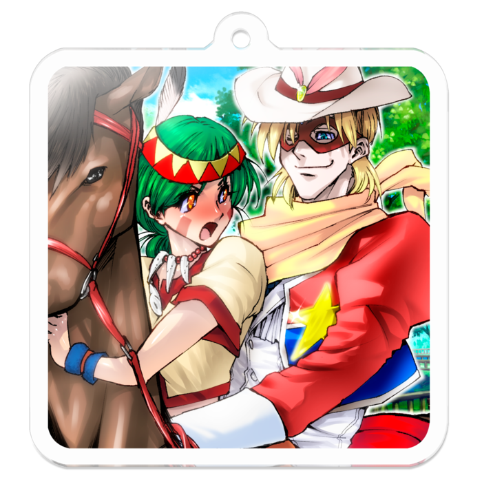 アクリルキーホルダー（コーティング） - 50 x 50 (mm)