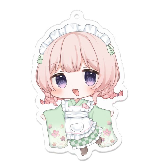 和風メイドアクリルキーホルダー - 70 x 70 (mm)