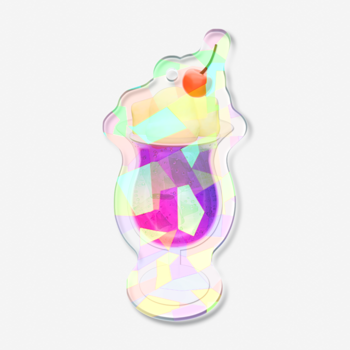 ホログラムアクリルキーホルダー - W50 × H50mm 以内