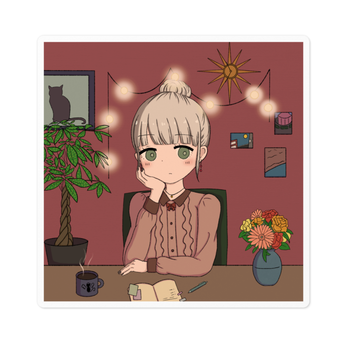 ホワイトステッカー - 100 x 100 (mm)