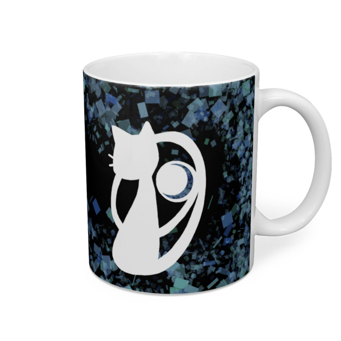 白ねこ マグカップ - 直径 8 cm / 高さ 9.5 cm