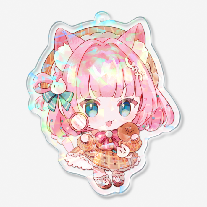 ホログラムアクリルキーホルダー - 70 × 70mm