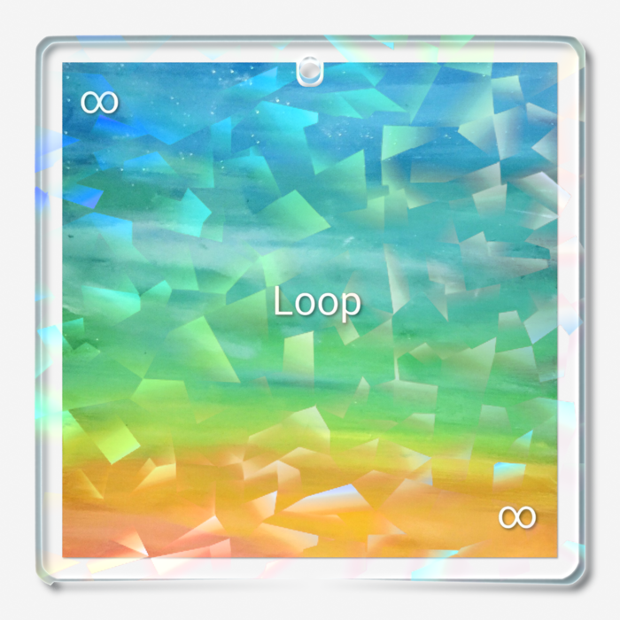 ホログラムアクリルキーホルダー - 50 × 50mm