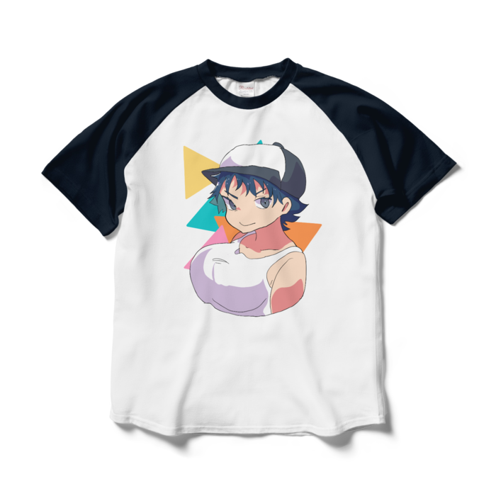 ラグランTシャツ - L - ホワイト×ネイビー