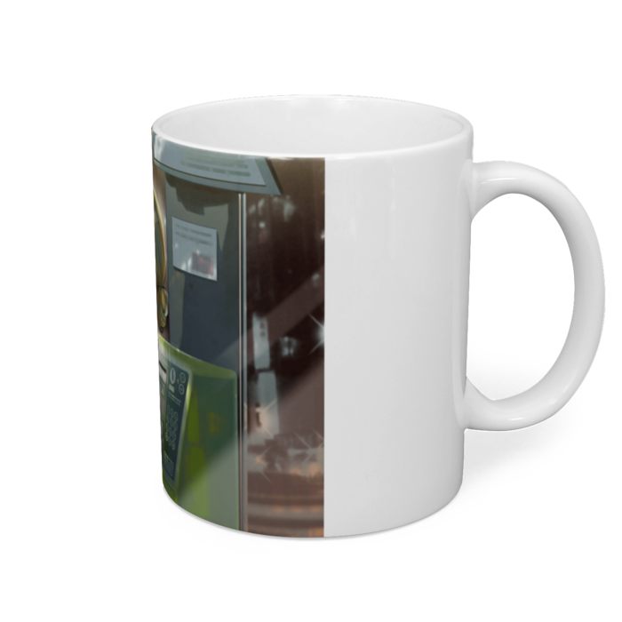 電話ボックスｘキスマグカップ - 直径 8 cm / 高さ 9.5 cm