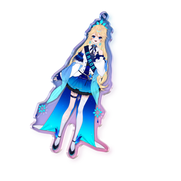 オーロラアクリルキーホルダー - 100 × 100mm