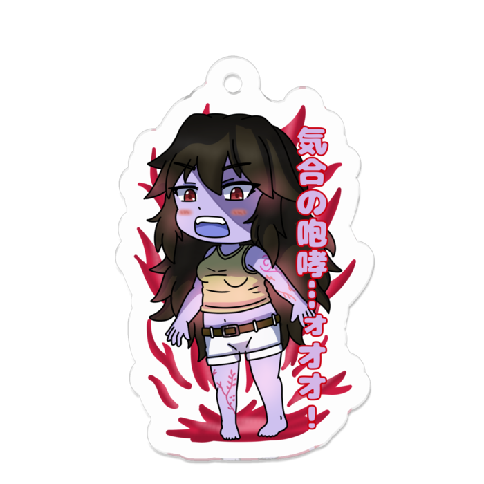 アクリルキーホルダー 線画縁取り- 50 x 50 (mm)