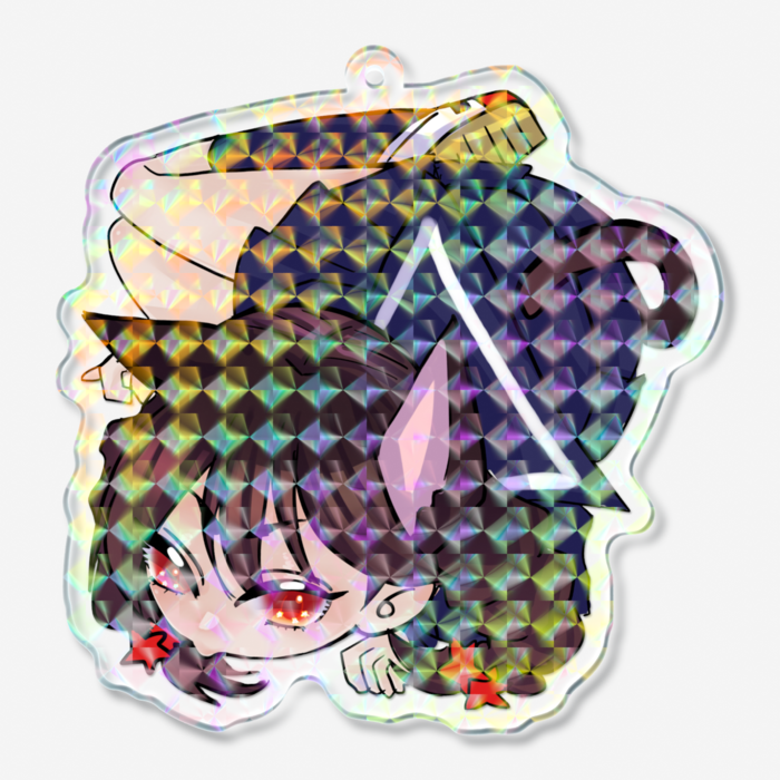 ホログラムアクリルキーホルダー - 70 × 70mm