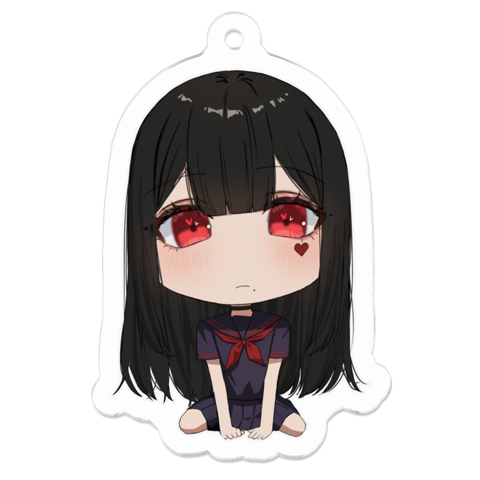♡ちゃんアクリルキーホルダー50 x 50 (mm)