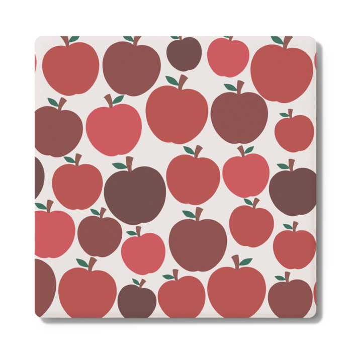 ぎっしり赤リンゴ コースター つきしょっぷ Booth