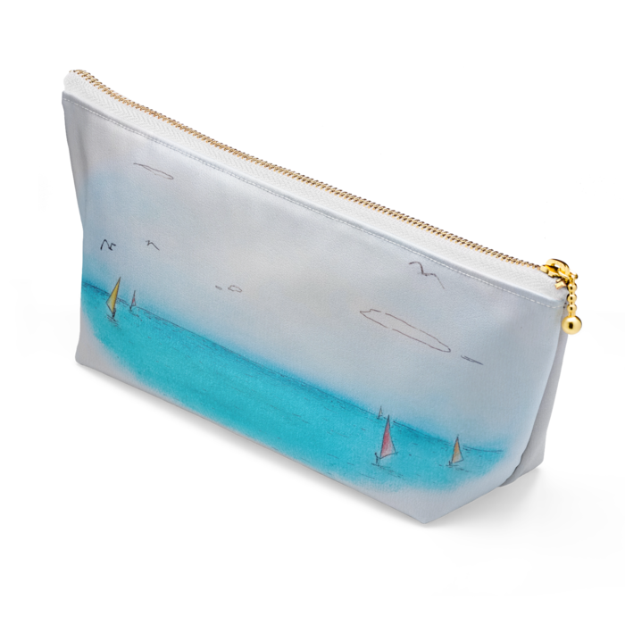 ポーチ - 長さ21.5cm / 高さ10cm - ホワイト