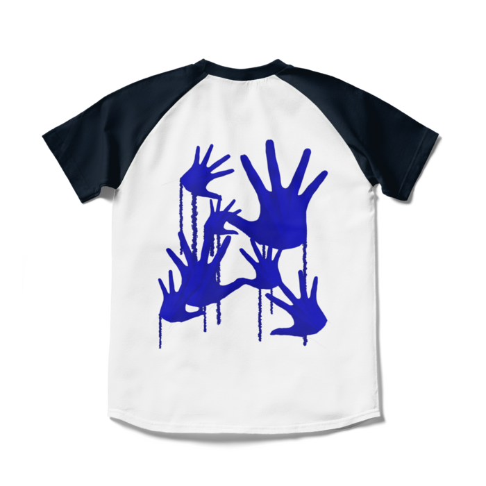 ラグランTシャツ - S - ホワイト×ネイビー