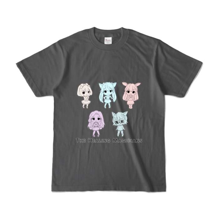 カラーTシャツ - S - チャコール/モノトーン柄