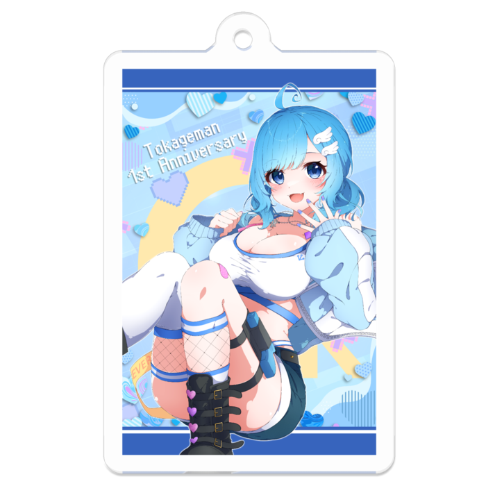 アクリルキーホルダー(コーティング) - 50 x 50 (mm)