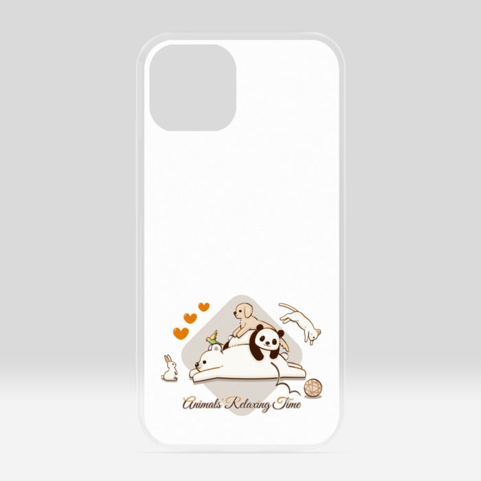 クリアiPhoneケース　白色　iPhone 13